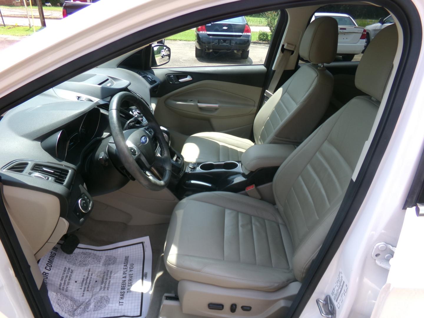 2015 White /Tan Ford Escape Titanium (1FMCU0JX9FU) with an 2.0L Ecoboost engine, automatic transmission, located at 401 First NE, Bearden, AR, 71720, (870) 687-3414, 33.726528, -92.611519 - Photo#7